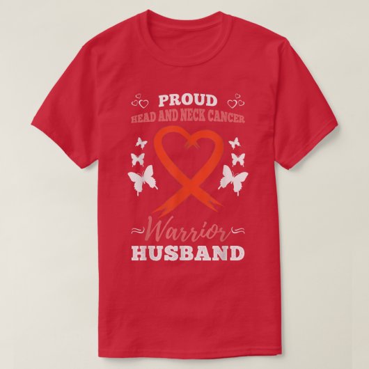 Mens Proud Head and Neck Cancer Warrior Husband T-Shirt (Design vorne)