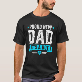 Mens Proud New Dad Es ist eine Baby-Ankündigung T-Shirt