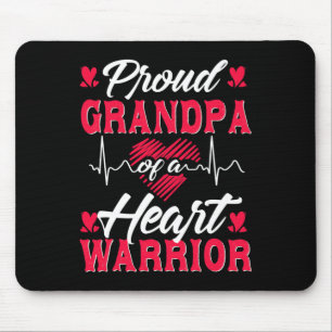Mens Proud Opa eines Herzkriegers KD-Auszeichnunge Mousepad