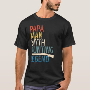 Mens Proud Papa Vater Die Jagdlegende Retro T-Shirt