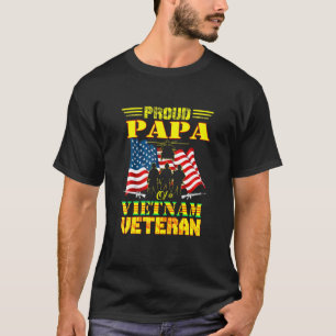 Mens Proud Papa von einem vietnamesischen Veteran  T-Shirt