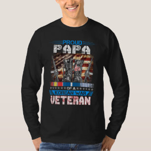 Mens Proud Papa von einer Veteranen aus Korea im K T-Shirt