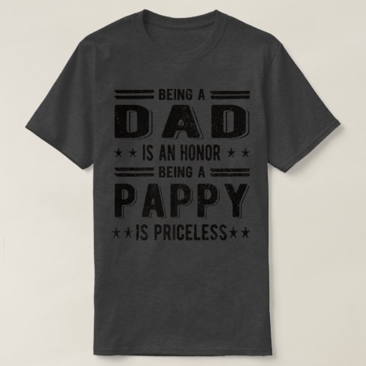 Mens Proud Pappy Best Pappy Opa T-Shirt (Design vorne)