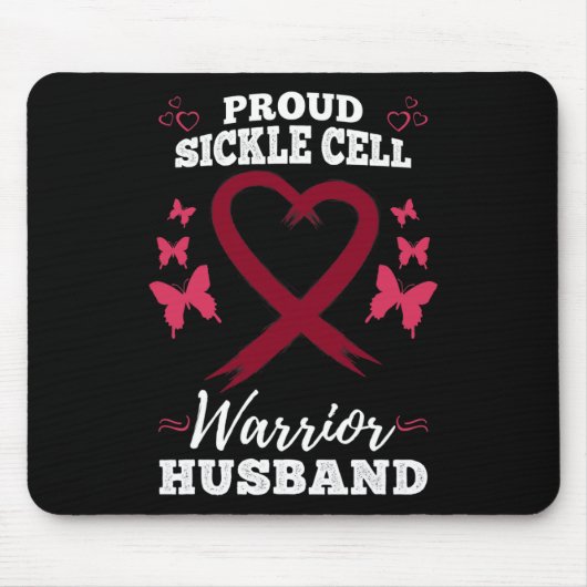 Mens Proud Sickle Cell Warrior Handband Sickle Cel Mousepad (Vorne)