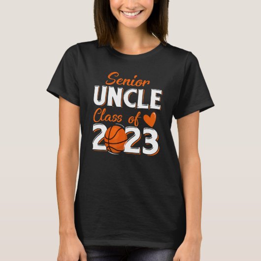 Mens Proud Uncle Of A 2023 Senior Basketball Gradu T-Shirt (Vorderseite)