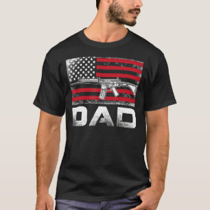 Mens Proud Vater Daddy Gun Rights Ar 15 American F T-Shirt