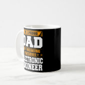 Mens Proud Vater des Phantastischen Elektronikinge Kaffeetasse (Vorderseite Links)