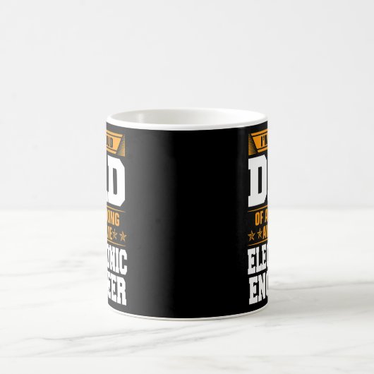 Mens Proud Vater des Phantastischen Elektronikinge Kaffeetasse (Mittel)