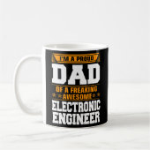 Mens Proud Vater des Phantastischen Elektronikinge Kaffeetasse (Links)