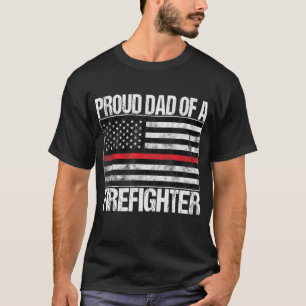 Mens Proud Vater eines Feuerwehrmanns - Feuerwehrp T-Shirt