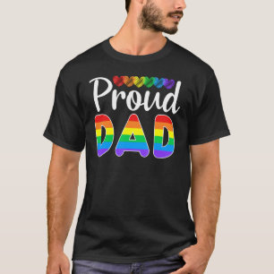 Mens Proud VATER Vathers Day LGBTQ Regenbogenflagg T-Shirt