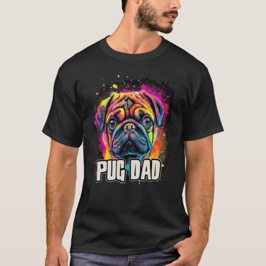 Mens Pug Dad Dog T-Shirt (Vorderseite)
