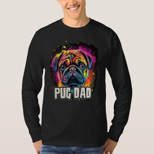 Mens Pug Dad Dog T-Shirt (Vorderseite)