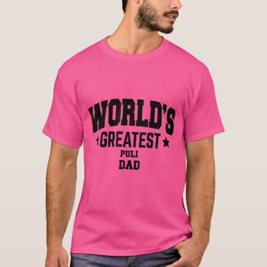 Mens Puli Dog Vater T-Shirt (Vorderseite)