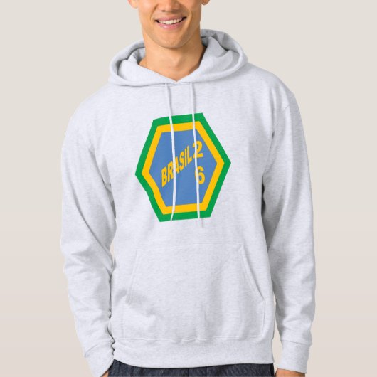 Men's Pullover Hoodie ash BRASIL 26 (Vorderseite)