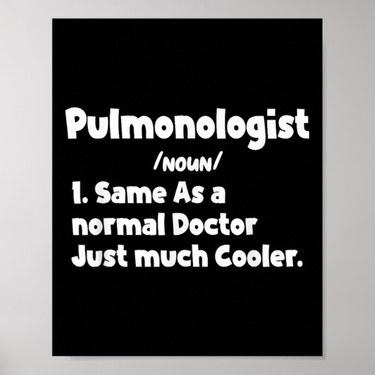 Mens Pulmonologe Definition Operation Doktor Pulmo Poster (Vorne)