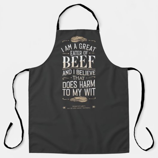 Mens Quote Funny Modern GRILLEN Beef Schürze (Vorderseite)