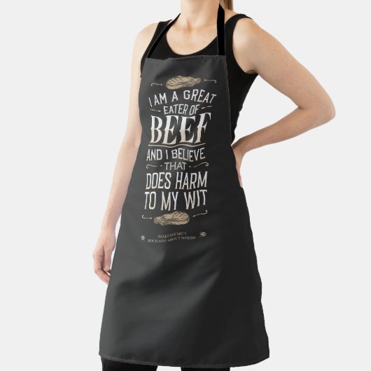 Mens Quote Funny Modern GRILLEN Beef Schürze (InSitu)