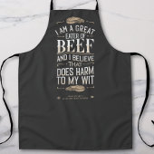 Mens Quote Funny Modern GRILLEN Beef Schürze