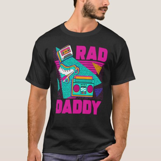 Mens Rad Daddy 90s Aesthetic Nostalgia 1990's Retr T-Shirt (Vorderseite)