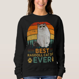 Mens Ragdoll Cat Vintag Best Ragdoll Cat Vater Fet Sweatshirt