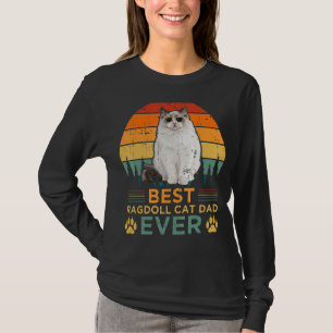 Mens Ragdoll Cat Vintag Best Ragdoll Cat Vater Fet T-Shirt