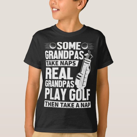 Mens Real Grandpas Play Golf Funny Golf Grandpa Gi T-Shirt (Vorderseite)