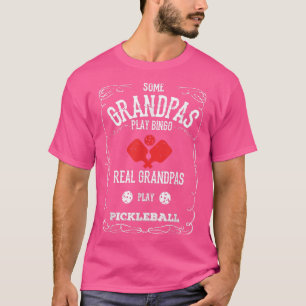 Mens Real Grandpas Play Pickleball  T-Shirt