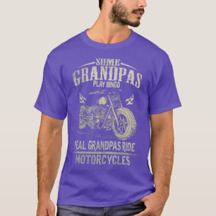 Mens Real Grandpas Ride Motorrad Biker Opa T-Shirt