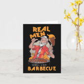 Mens Real Men riechen wie Grillfleisch Grill Funny Karte (Gelbe Blume)