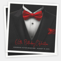 Mens Red Black Tuxedo Geburtstagsparty