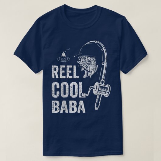 Mens Reel Cool Baba Fishing Lover Vathday T-Shirt (Design vorne)