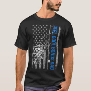 Mens Reel Cool Bonus Vater Männer Angelfreunde Ami T-Shirt