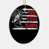 Mens Reel Cool Bumpa American Flag Fishing Keramik Ornament (Rechts)