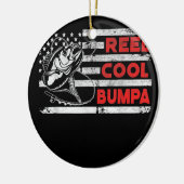 Mens Reel Cool Bumpa American Flag Fishing Keramik Ornament (Links)