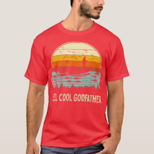 Mens Reel Cool Godvater Angeln Sängervater D T-Shirt