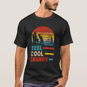 Mens Reel Cool Grampy Fisherman Daddy Father Day G T-Shirt