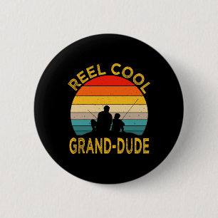 Mens Reel Cool Grand Typ Angeln Daddy Vintag Re Button