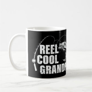Mens Reel Cool Grandpa Design mit Fisch und Fishin Kaffeetasse