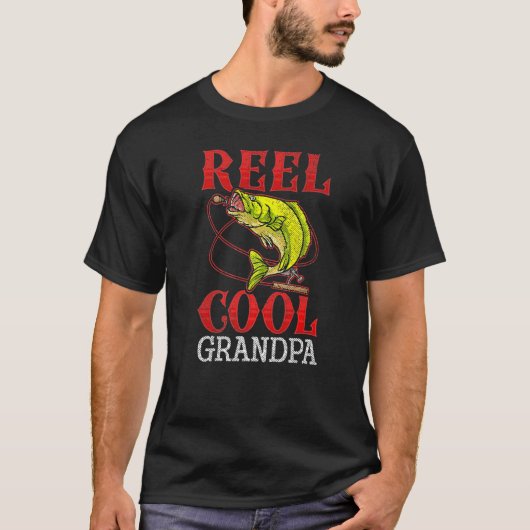 Mens Reel Cool Grandpa Shirt Funny Valentine Fathe (Vorderseite)