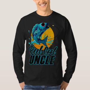 Mens Reel Cool Onkel Angelsunglasen Vater T-Shirt