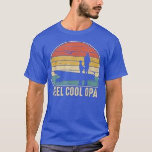 Mens Reel Cool Opa Angeln Vintager Fisch T-Shirt