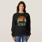 Mens Reel Cool Opa Fischen Vintag Sweatshirt (Vorne ganz)