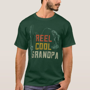 Mens Reel Cool Opa Fishing Shirts Spaß Väter