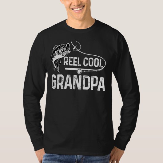 Mens Reel Cool Opa für Daddy Usa Fischen T-Shirt (Vorderseite)