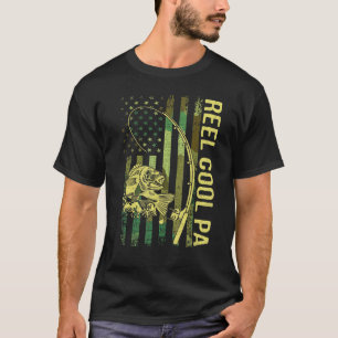 Mens Reel Cool Pa American Flag Reel Vin T-Shirt