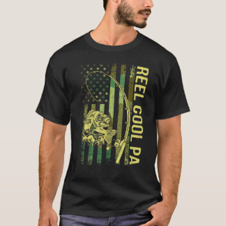 Mens Reel Cool Pa American Flag Reel Vin T-Shirt