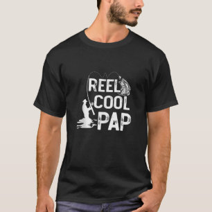 Mens Reel Cool Pap Vintager Fischfang Vatertag T-Shirt