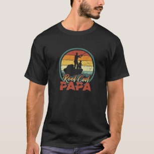 Mens Reel Cool Papa - Coole Retro Vintage Fischere T-Shirt