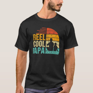 Mens Reel Cool Papa Fischen Vater Vatertag Fishe T-Shirt